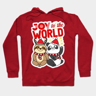 Sloth Panda - Joy to the World Hoodie